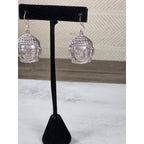 Vintage Sterling Buddha Head Dangle Earrings Spiritual Boho