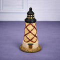 KS Collection Lighthouse Figurine Red Diamond Nautical Decor