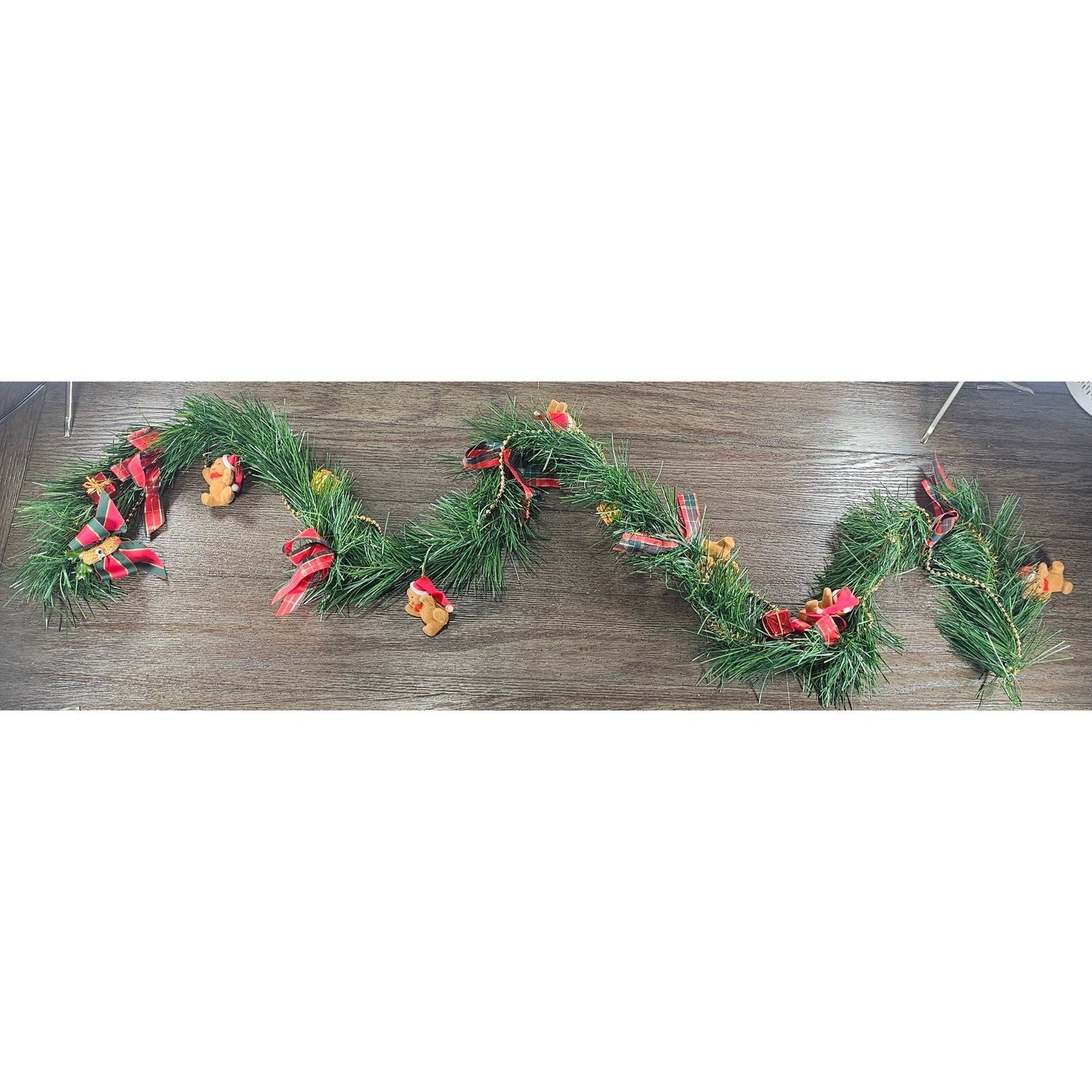 Vintage Christmas Garland 60" Pine Bear Peanut Reindeer Decor