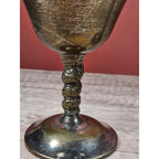 Vintage FB Rogers Silver Plate Goblets Set of 2 Twisted Stem Spain