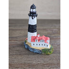 Miniature Lighthouse & Keeper's House Figurine Coastal Nautical Decor