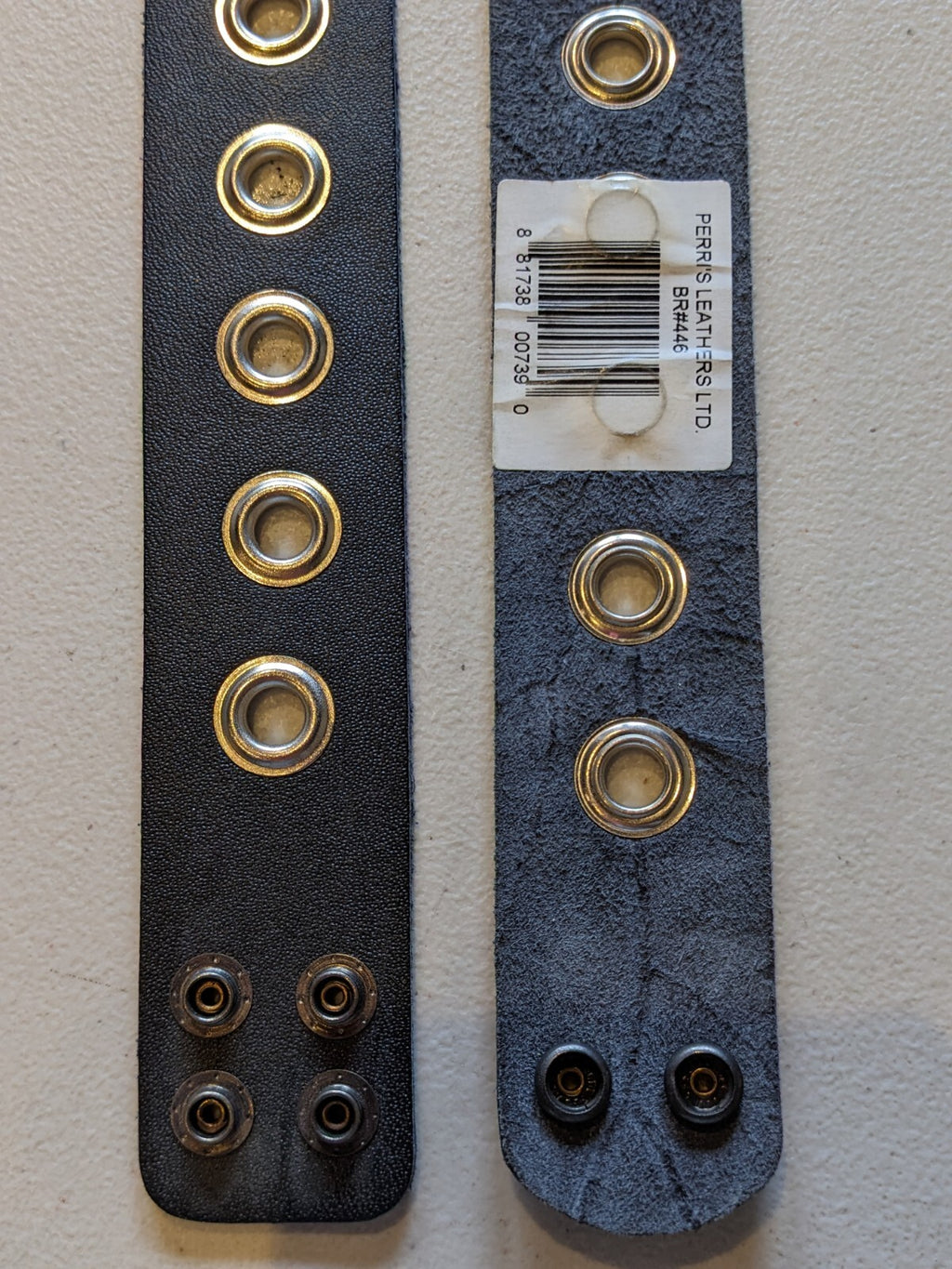 Lot Of 2 Perri's Leather Wrist Straps 10 1/2" X 1 1/2"