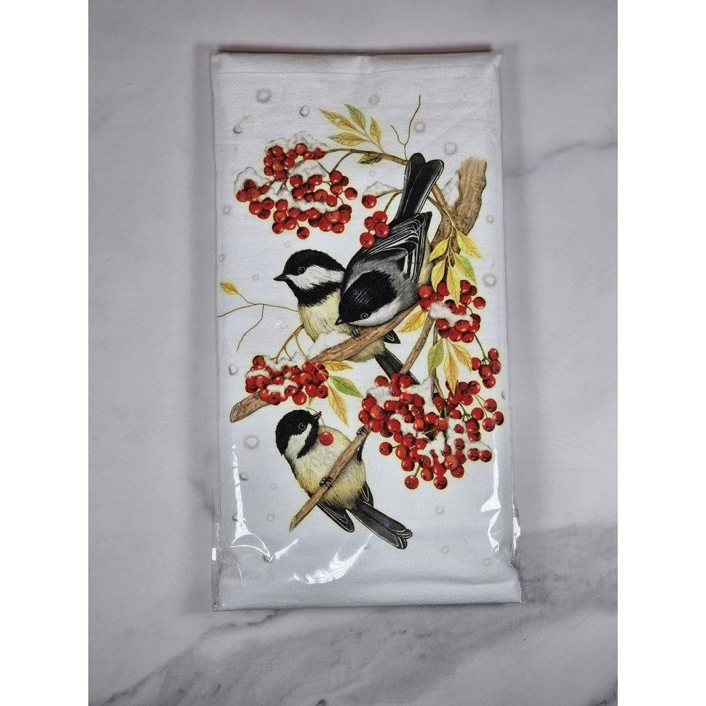 Vintage Mary Lake-Thompson Chickadee Flour Sack Kitchen Towel 30x30