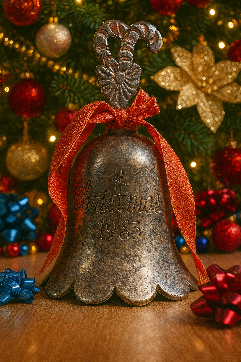 Vintage 1993 Silver Plated Engraved Christmas Bell – International Silver Co.