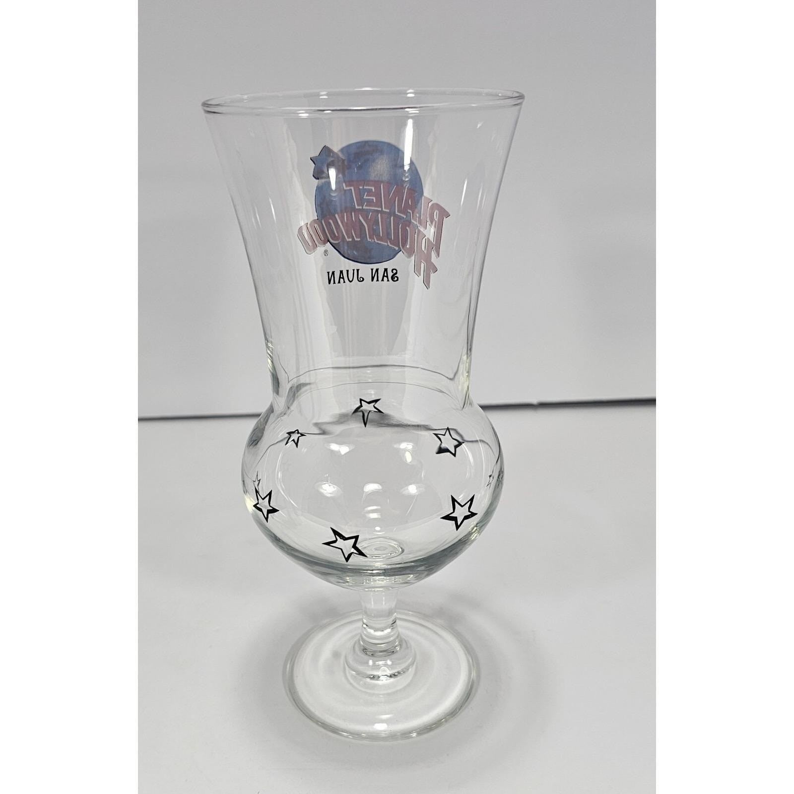 Vintage Planet Hollywood San Juan Hurricane Glass Barware