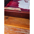 Vintage Tile Art Chef Serving Tray Wine Theme Wooden Handles