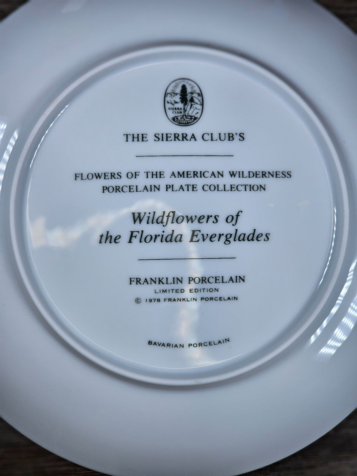 Franklin Mint – Sierra Club “Wildflowers of the Florida Everglades” Plate