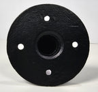 7" Black Industrial Pipe Shelf Bracket – Heavy-Duty Industrial Style