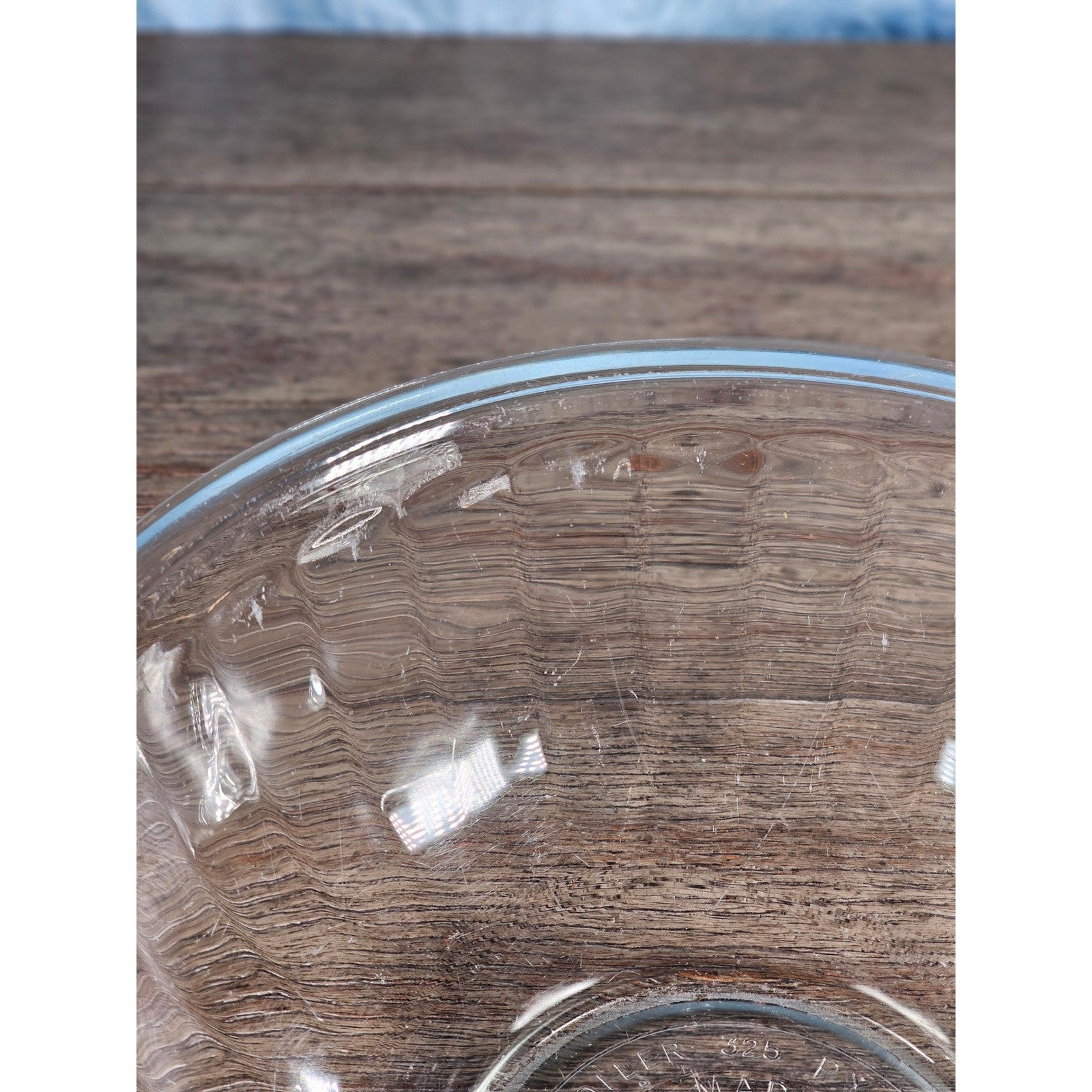 Vintage Clear Glass Mixing Bowl | 9.5" Round Utility Bowl