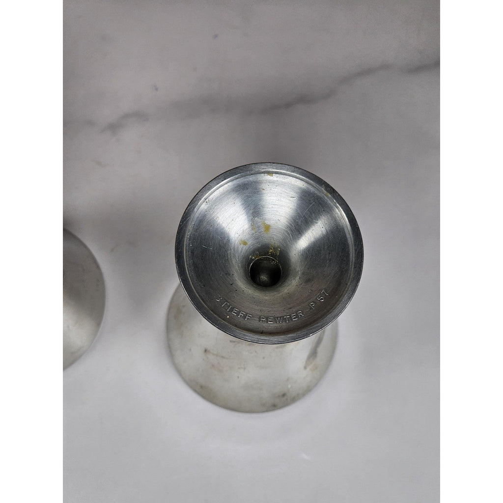 Kirk Stieff Pewter P105 Goblets Set of 2 Vintage Pewter Cups