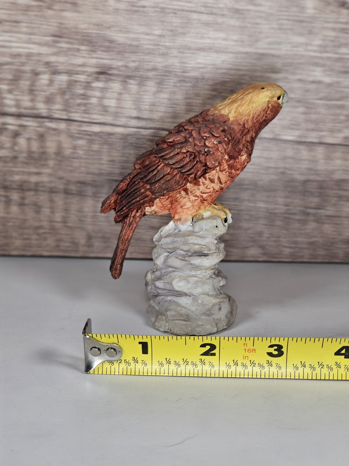 Vintage Ceramic Bald Eagle Figurine | 4" American Eagle Statue | Rustic Wildlife