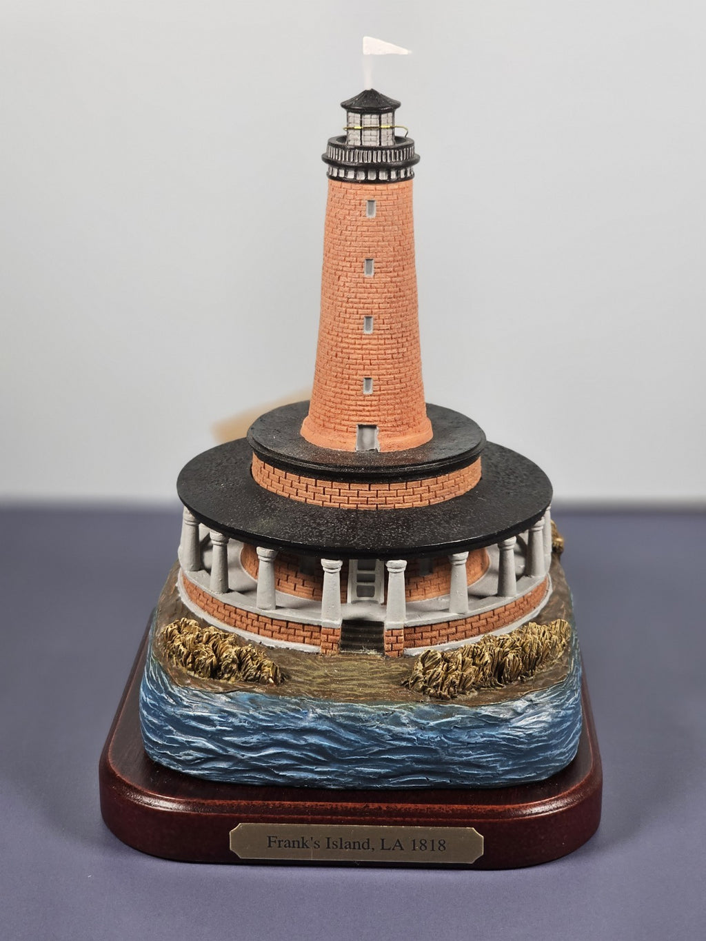 Lefton Lost Lights Franks Island Lighthouse Figurine With Certificate Of Authent