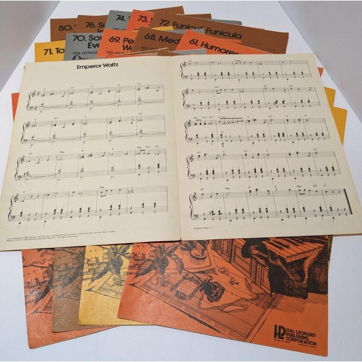 Vintage Organ Adventure Sheet Music Lot of 25 Hal Leonard 1973 Organ Books