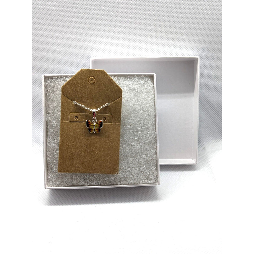 925 Sterling Silver Butterfly Pendant Necklace on 16 Inch Chain Gift Boxed