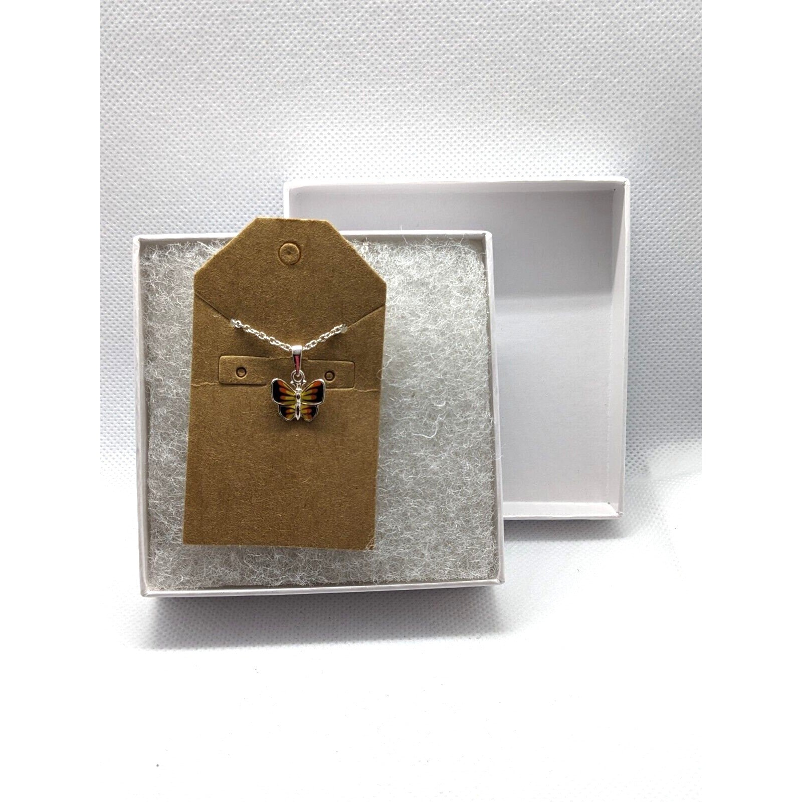 925 Sterling Silver Butterfly Pendant Necklace on 16 Inch Chain Gift Boxed