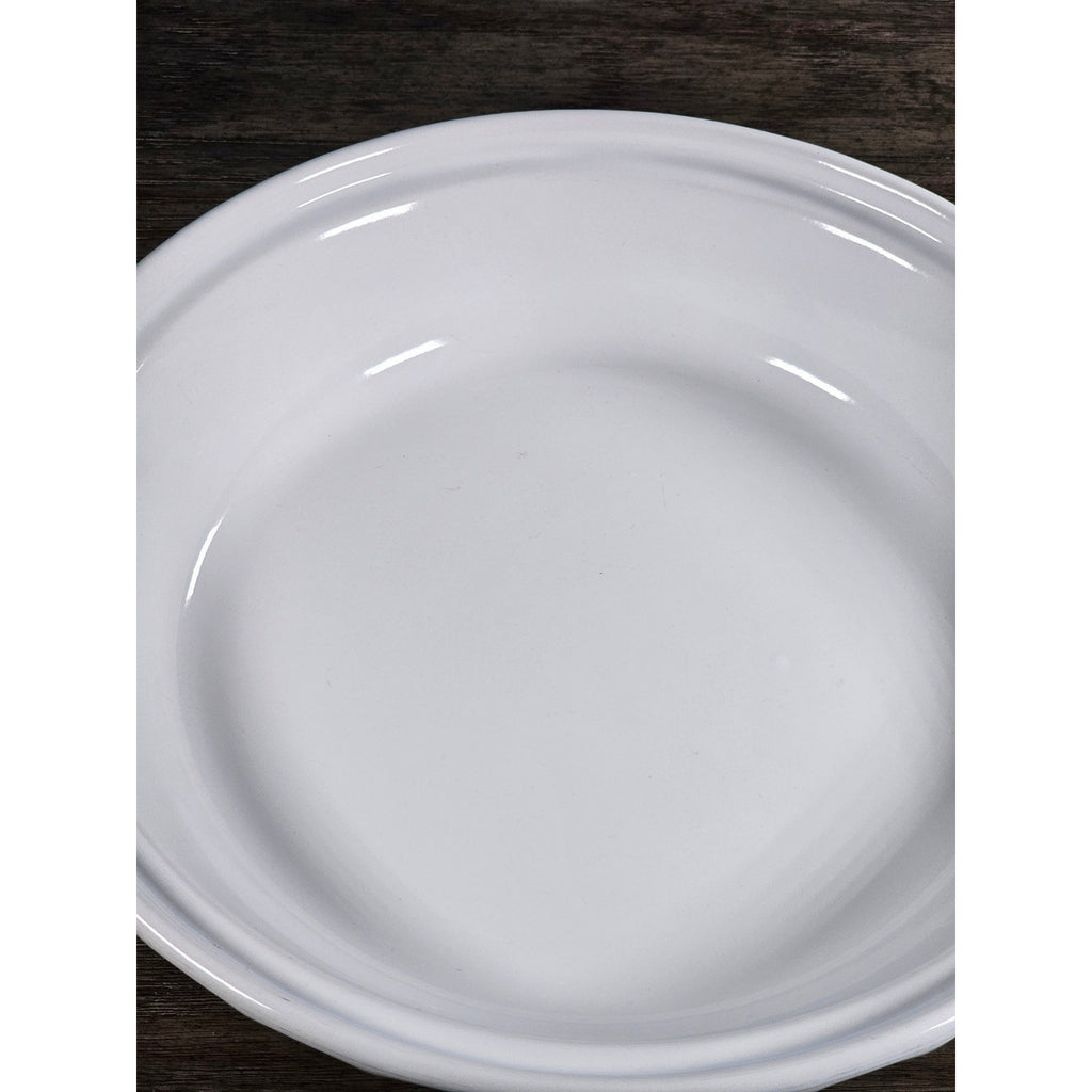 Vintage Chantal White Ceramic Pie Plate 11 Inch Fluted Rim Oven Safe