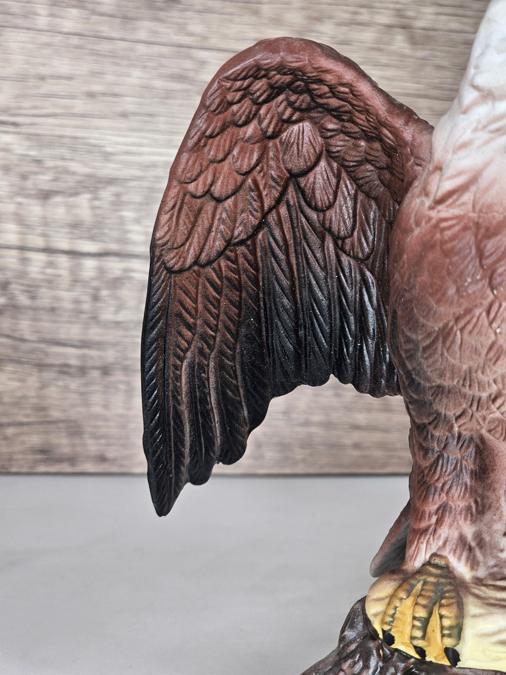 Vintage Bald Eagle Figurine – Majestic Resin Sculpture – 6¼” Tall