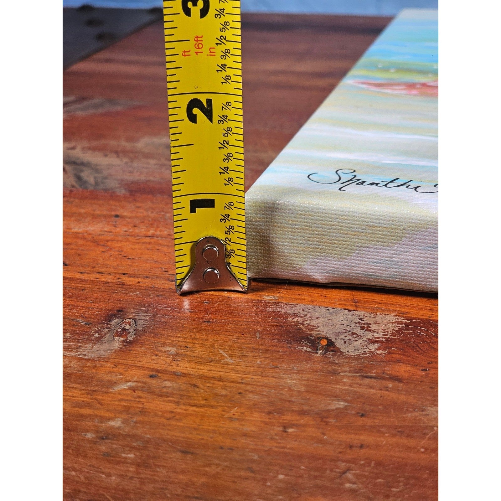 Original Coastal Sandpiper Acrylic Painting on Canvas Signed OOAK Wall Art