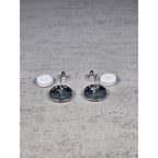 Vintage Silver Tone Textured Stud Earrings | Classic Round Statement Studs