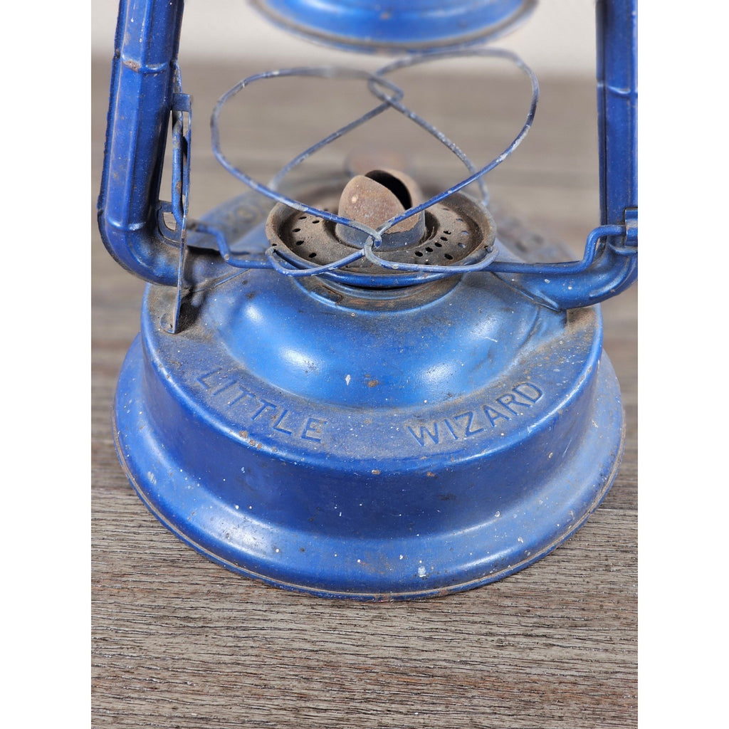 Vintage Dietz No 1 Blizzard Blue Lantern Made in Hong Kong 13.5"
