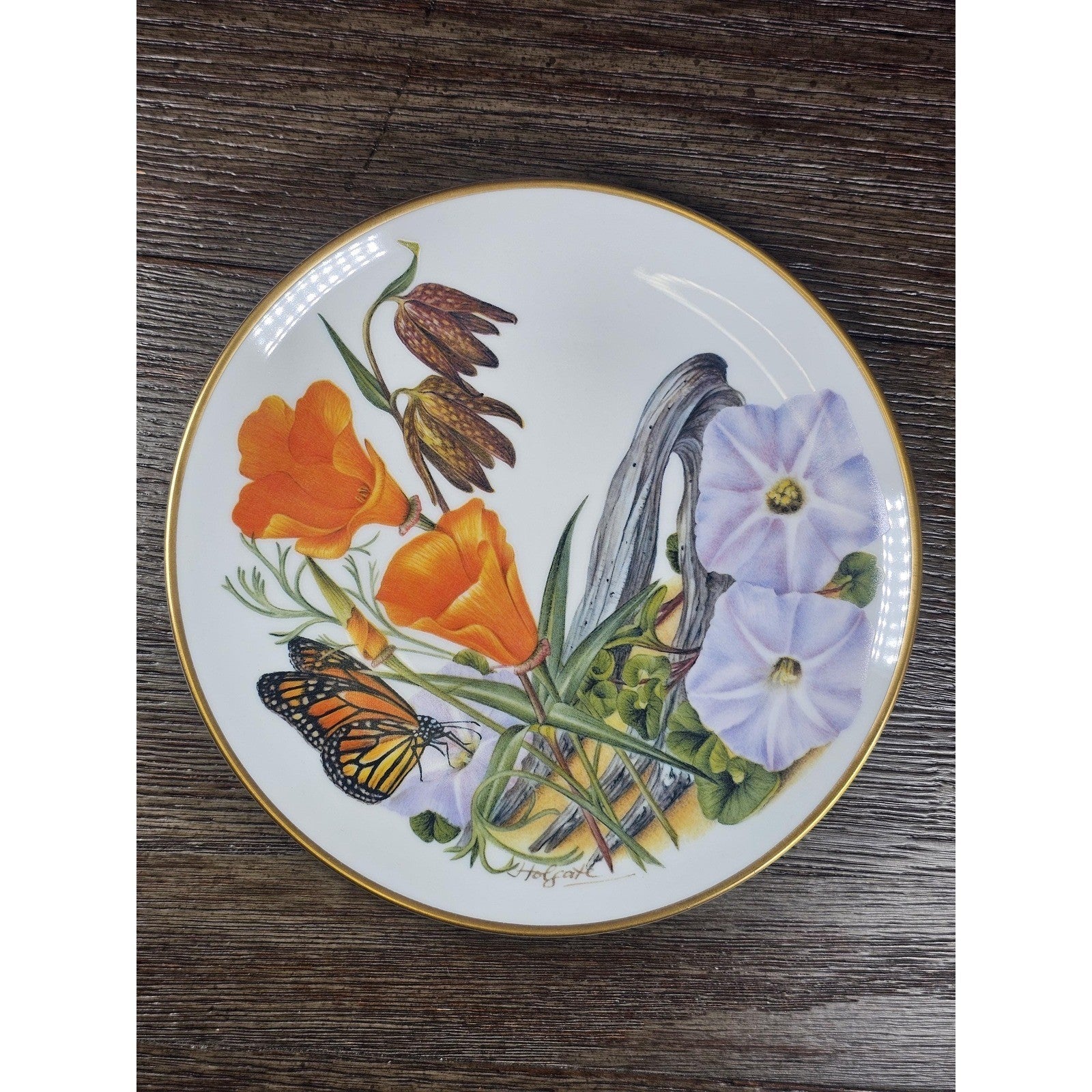 Franklin Mint California Wildflowers Plate 1978 Porcelain