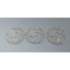 Vintage Cut Glass Coasters Set of 3 Starburst Drink Coasters