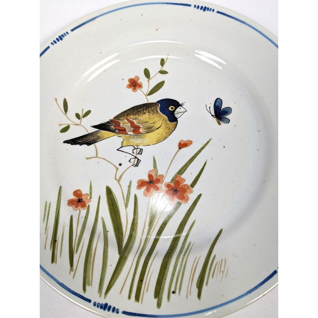 Fitz Floyd Oiseau Salad Plate Finch Dragonfly 7 Inch