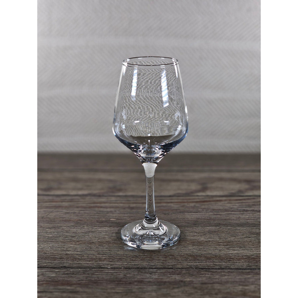 Vintage Clear Stemmed Wine Glass 8.5" Tall Classic Barware