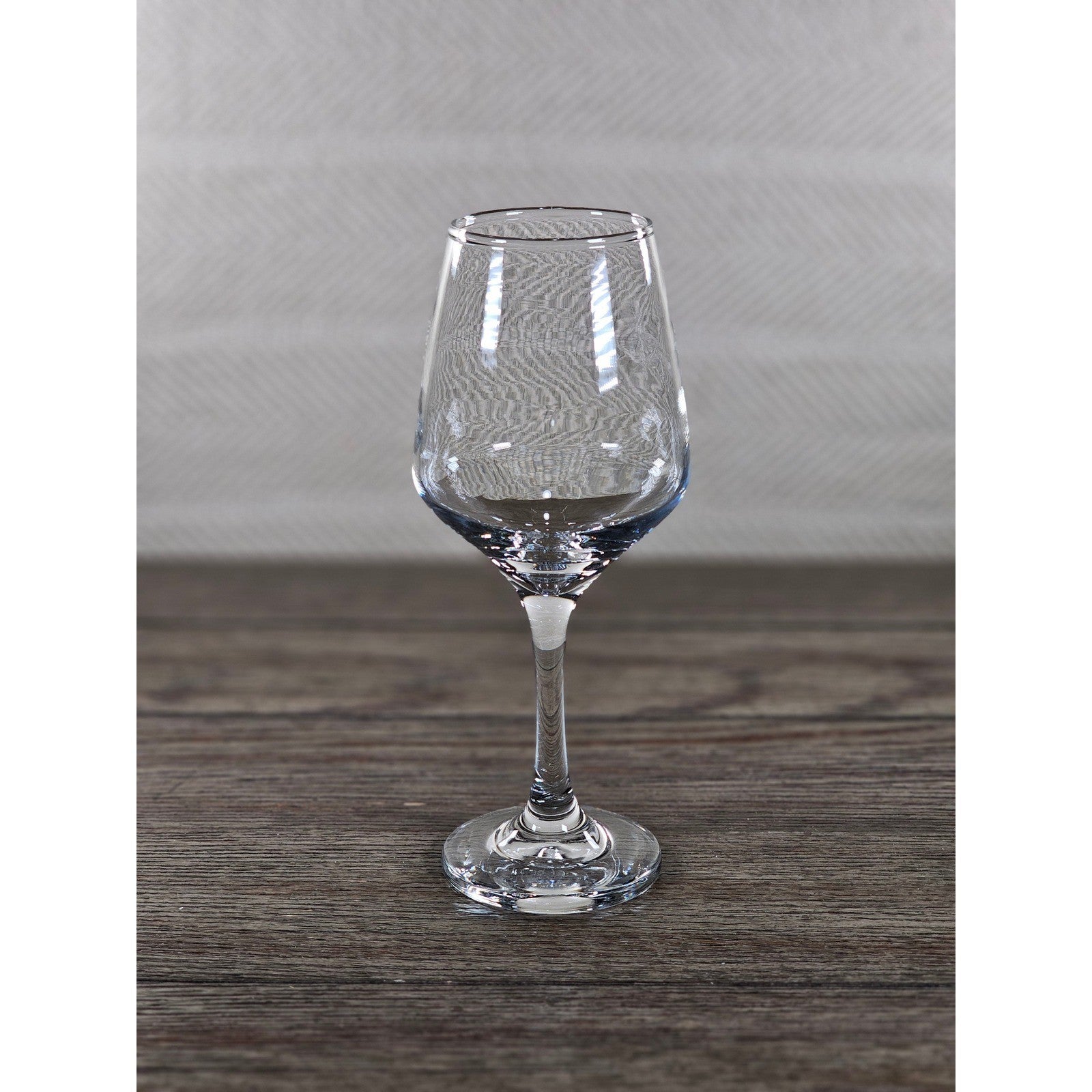 Vintage Clear Stemmed Wine Glass 8.5" Tall Classic Barware