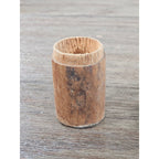Antique Cork Cylinder Box Primitive Small Lidded Container 3.5"