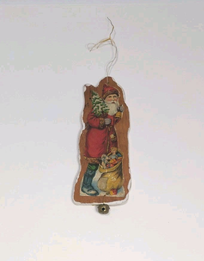 Vintage 1980s Santa Claus Wood Ornament Kurt S. Adler Christmas 🎄