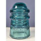 Vintage Hemingray No 9 Glass Insulator Blue May 2 1893