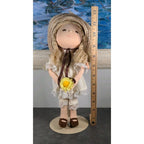 Vintage Applause Tessie Pepite Cloth Doll 1984 Straw Hat