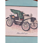 Vintage Fiat 8 HP 1901 Car Plaque | Early Automobile Art | 11.5 x 8