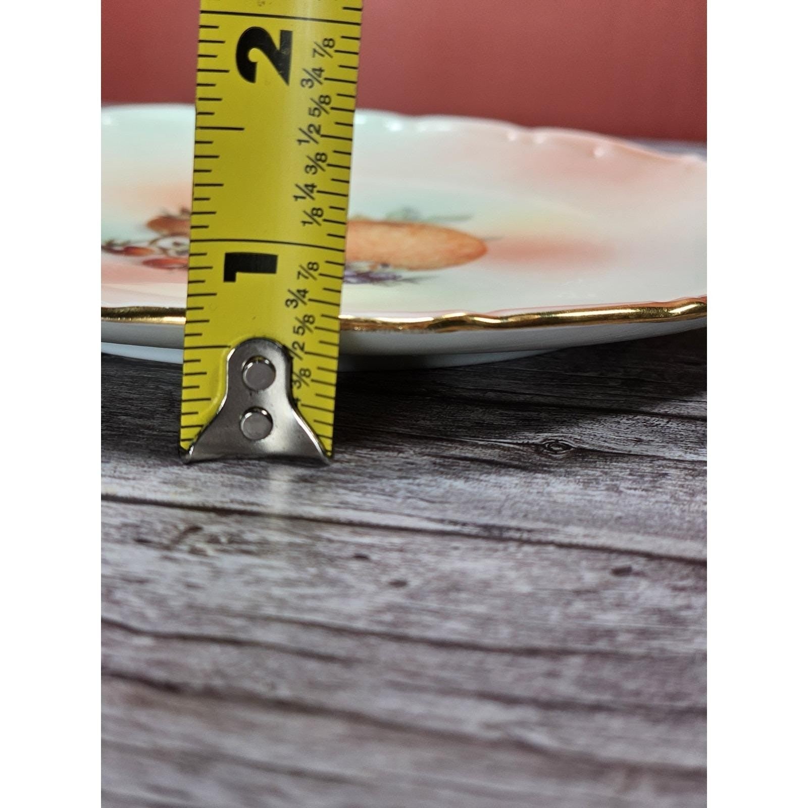 Vintage Bavaria Schumann Arzberg Fruit Plate Gold Rim Germany