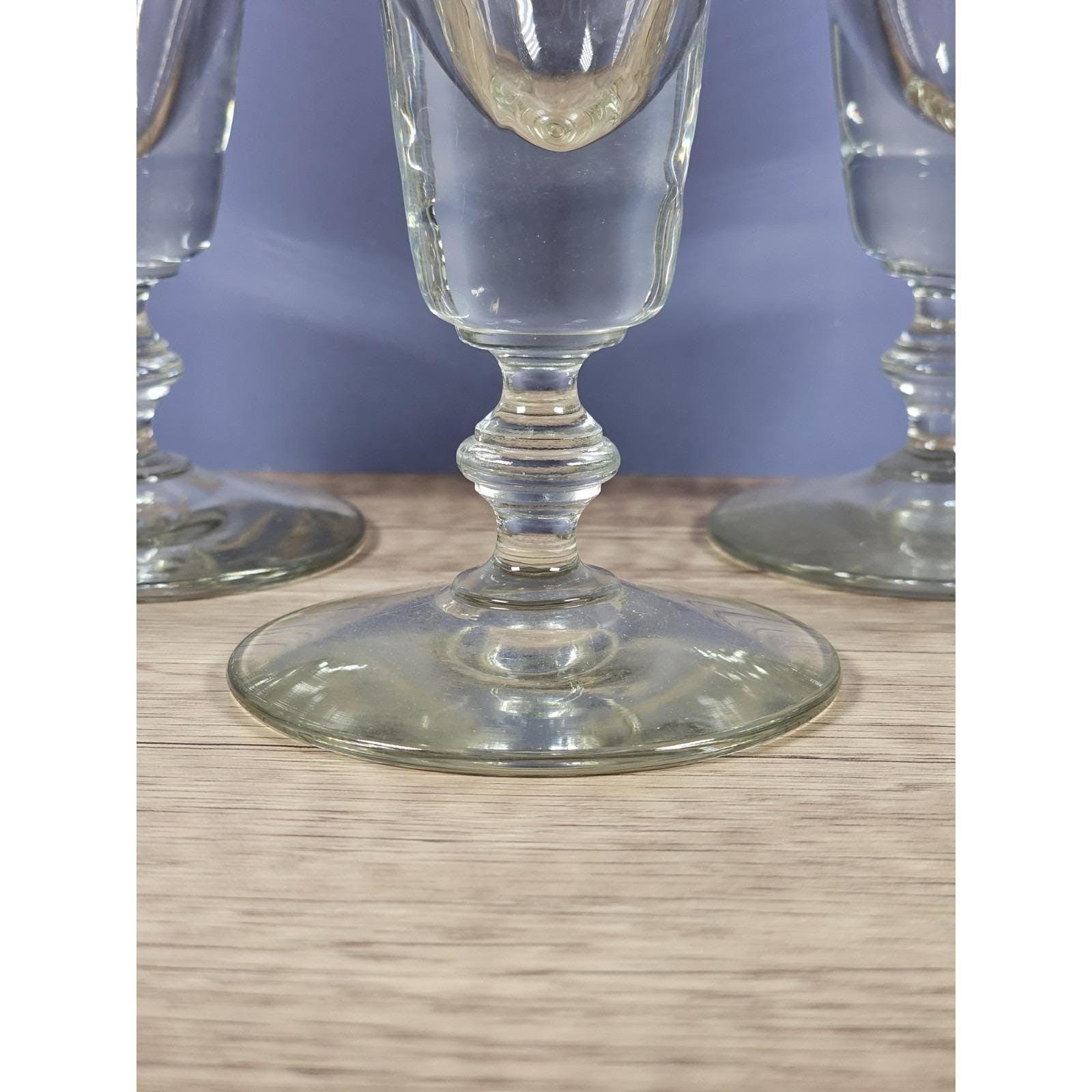 Vintage Pilsner Glasses Set of 3 Pedestal Beer Glass 9 Inch