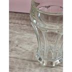 Vintage Crisa Paneled Glass Tumbler Clear Mid Century Drinkware 4 5/8"
