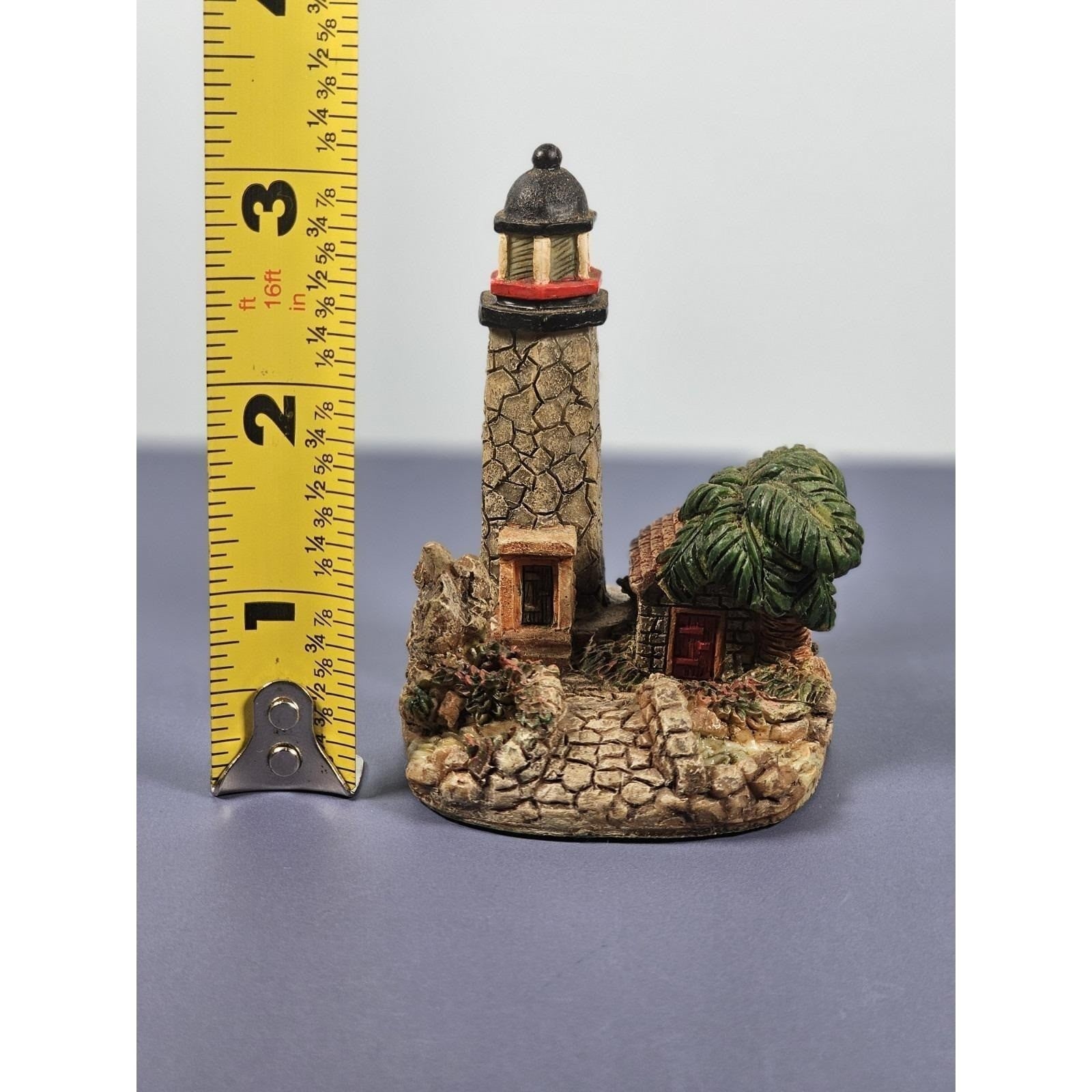 Ks Collection Lighthouse Figurine Palm Tree Cottage 1990s