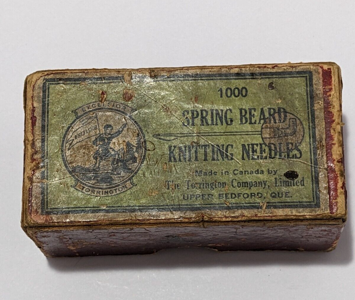 Vintage “Spring Beard” Knitting Needles Box • Made in Canada by The Torrington