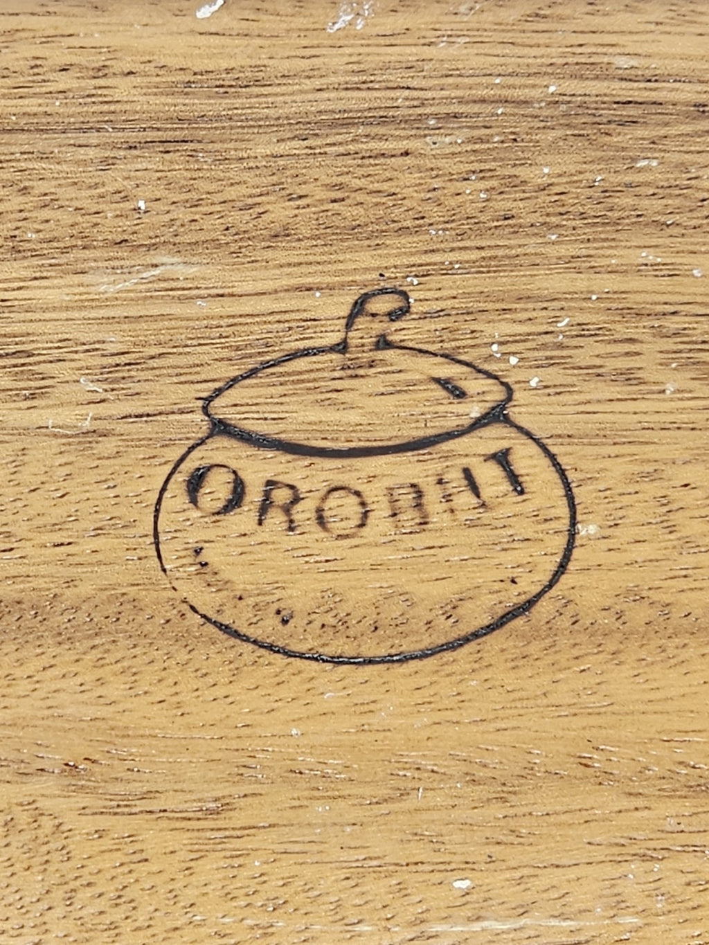 Monkey Pod Wood 13.5" Bowl seashell scalloped Serving Trinket Nut Dish Orobilt