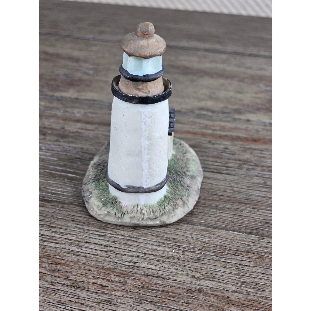 Mini Coastal Lighthouse Figurine Resin Nautical Decor Small Shelf Accent