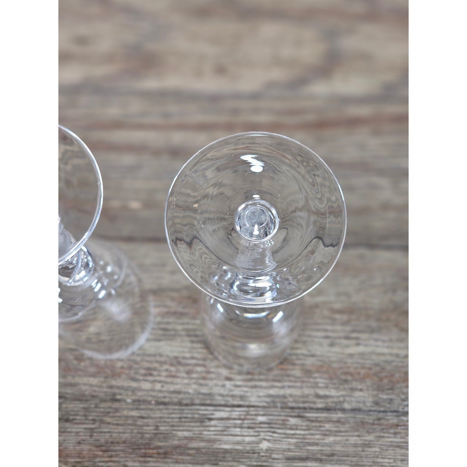 Vintage Clear Cordial Glasses Twisted Stem Set of 2 9.5" Tall