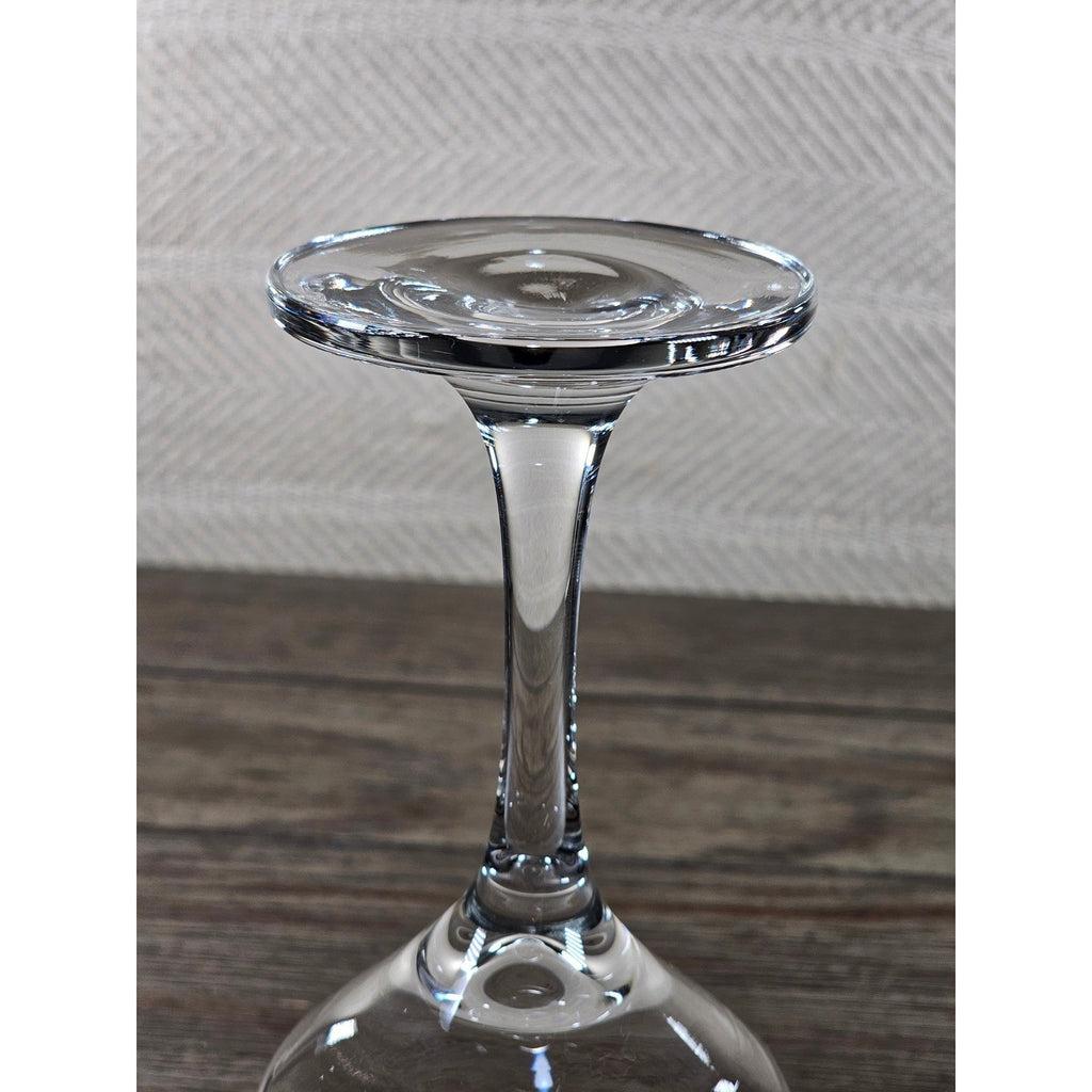 Vintage Stemmed Wine Glass 8.5 Inch Tall Clear Classic Dining Glass