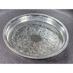 Vintage Irvinware Silver Plated Serving Tray 13" Engraved USA