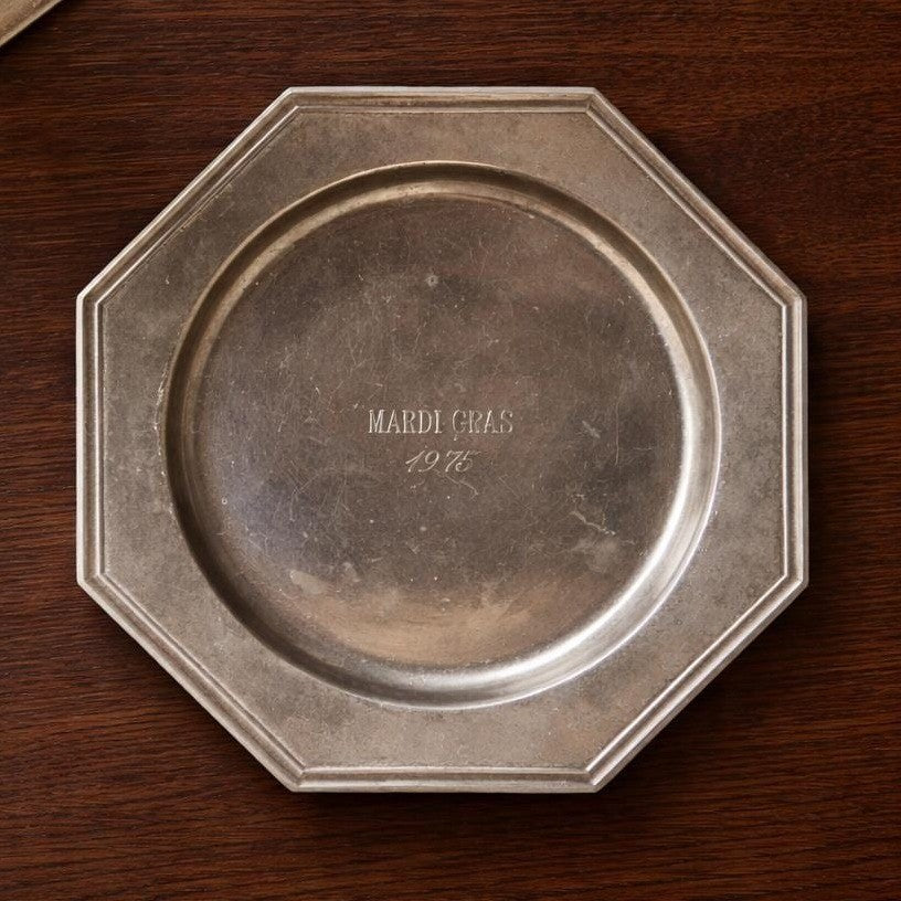 Wilton Columbia Pewter Mardi Gras 1975 Plate 6.5 Inch