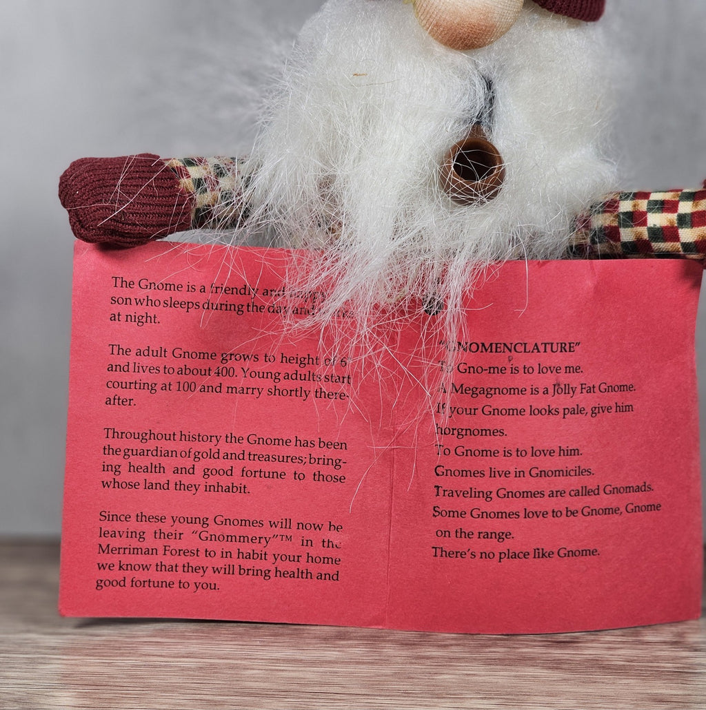 8 " Winter Gnome Shelf Sitter | Farmhouse Christmas Decor | Bendable Stocking