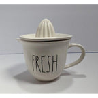 Rae Dunn FRESH Citrus Juicer Pitcher White Ceramic