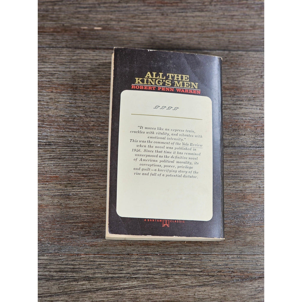 All the King's Men Bantam Classic 1963 Paperback Robert Penn Warren