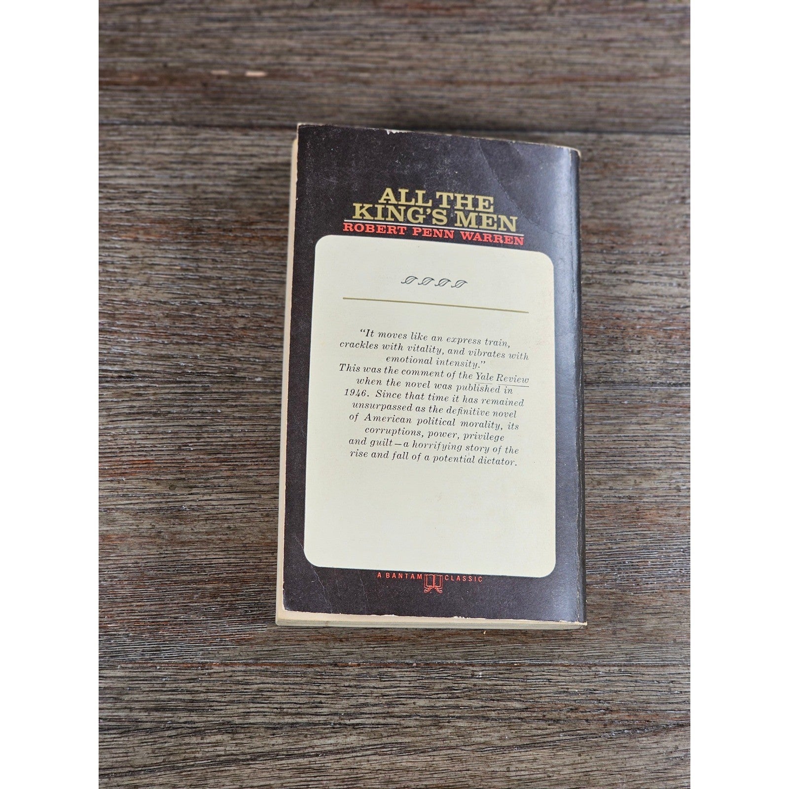 All the King's Men Bantam Classic 1963 Paperback Robert Penn Warren
