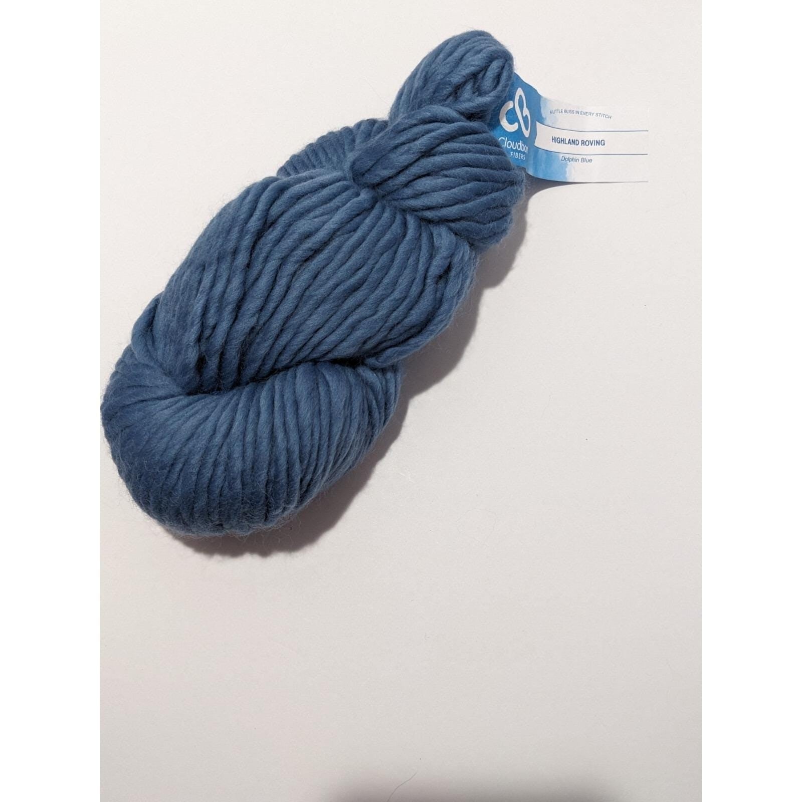 Cloudborn Fibers Highland Roving Dolphin Blue